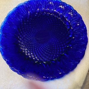 Vintage 1970s Avon Royal Sapphire 10.50 cobalt dinner plates. Set of 4. Like new